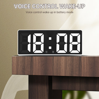 Multifunctional LED Digital Clock: Features number display, color nightlight, temp, calendar, alarm. Large size, backlit, great