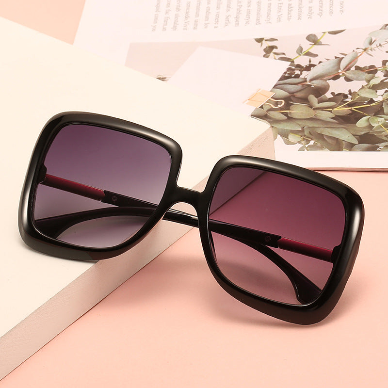 Square Frame Sunglasses Trendy Brand With Large Frame Sunglasses Gradient Color Glasses Female