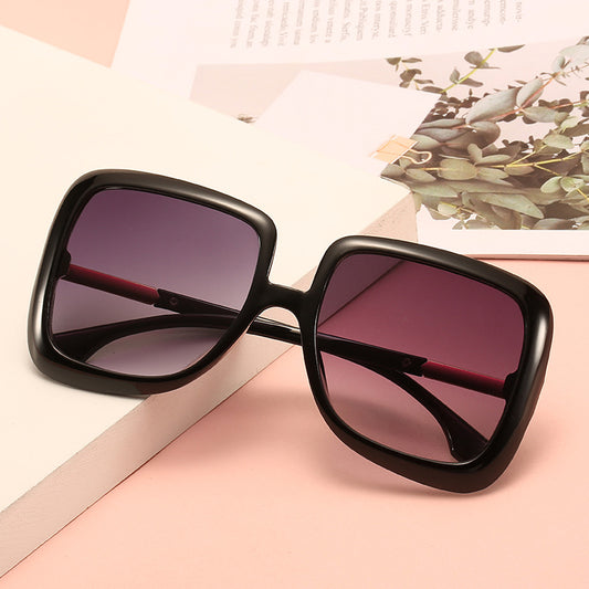 Square Frame Sunglasses Trendy Brand With Large Frame Sunglasses Gradient Color Glasses Female