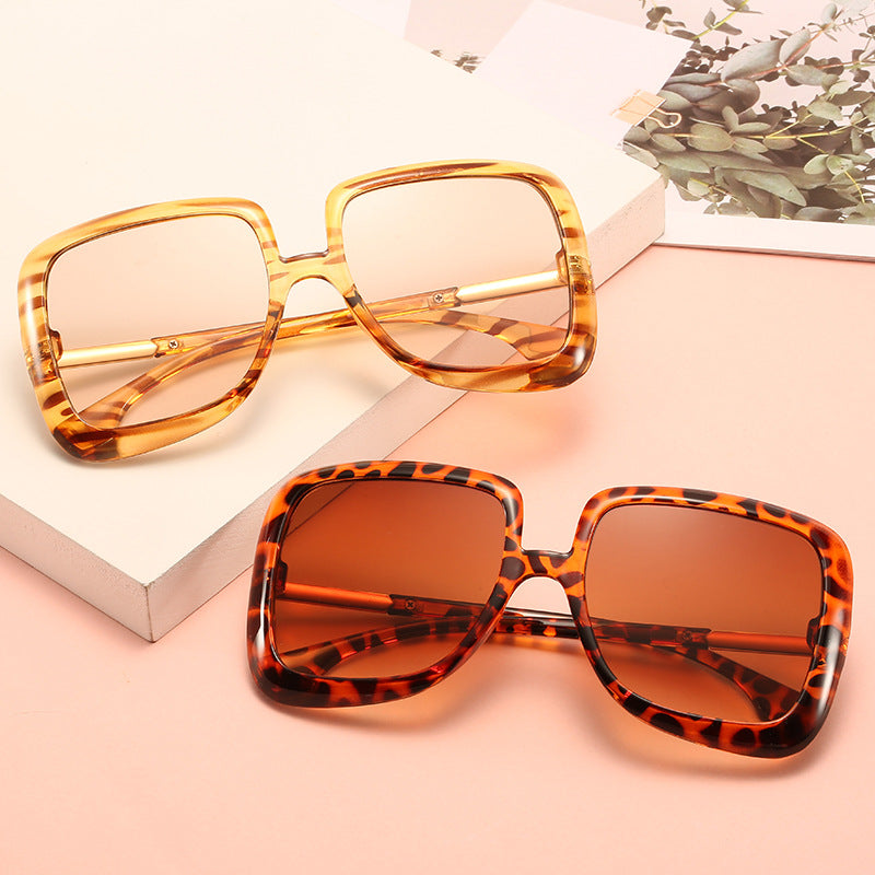 Square Frame Sunglasses Trendy Brand With Large Frame Sunglasses Gradient Color Glasses Female
