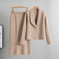 Small suit set skirt two-piece set temperament cardigan sweater jacket skirt set