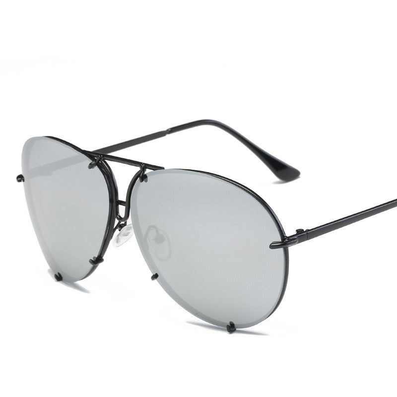 New Ocean Sunglasses Fashion Retro Glasses for Men and Women Couples European and American Large Frame Sunglasses