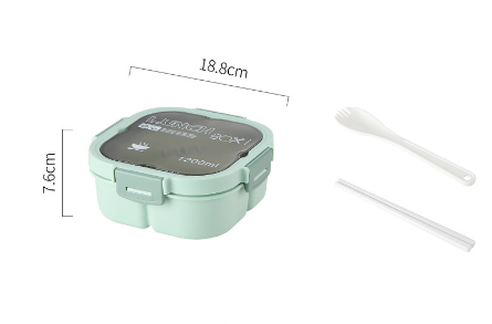 Classic simple microwaveable portable salad box lunch box with cutlery