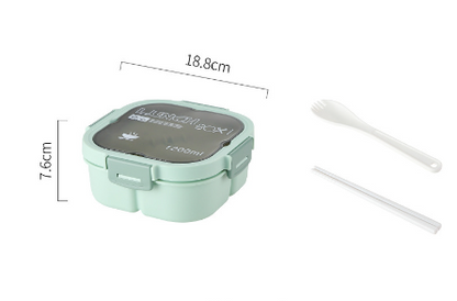 Classic simple microwaveable portable salad box lunch box with cutlery