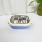 Cartoon cute bear stainless steel portable compartment lunch box with lid