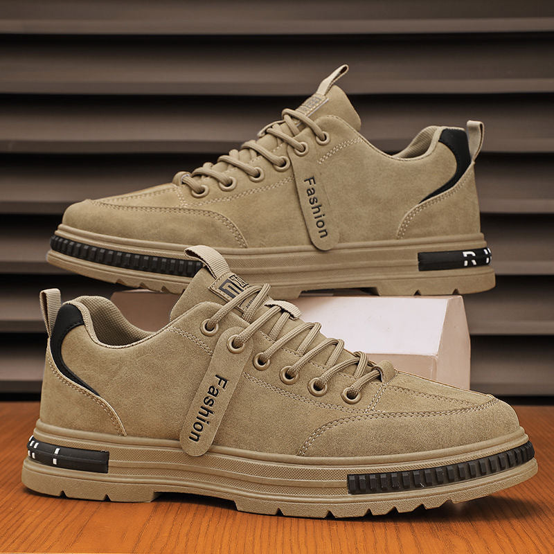 Wear resistant and anti slip construction site workwear shoes trendy and versatile shoes men's work shoes