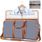 PU leather portable men's and women's foldable suit bag, multifunctional travel luggage bag