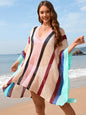 Women's Splicing Hollow Beach Skirt Loose Bikini Hoodie for Women