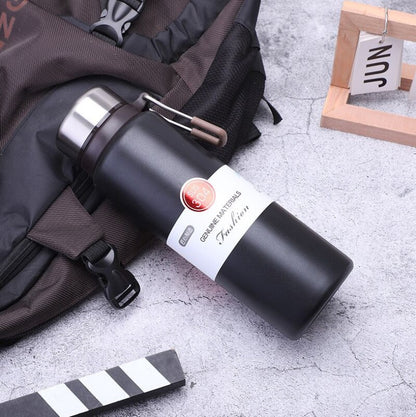 New Large Capacity Vacuum Insulated Cup Portable Fashionable Insulated Pot Handle Outdoor Car Sports Water Bottle Gift