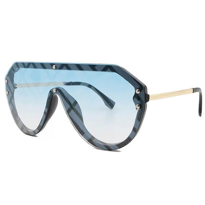 New European and American foreign trade watermark fashion sunglasses men's and women's Sunglasses yellow glasses