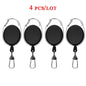 Retractable Key Chain Reel Badge Holder Fly Fishing Zinger Retractor with Quick Release Spring Clip Fishing Accessories
