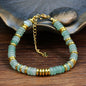 Ins style dopamine colored natural stone bead bracelet for women niche and high-end non fading crystal bracelet