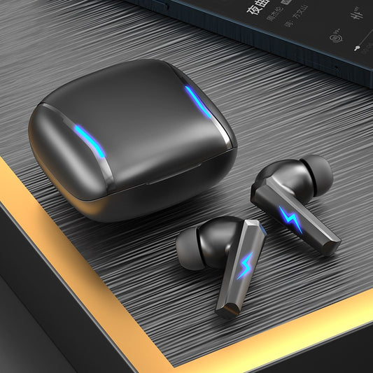 TWS wireless Bluetooth earphones with long battery life, in ear gaming, noise reduction, and low latency for gaming