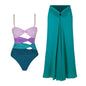 European and American new style hollow contrasting color one-piece swimsuit women's beach vacation suit