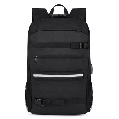 USB Rechargeable Backpack Men's Business Camouflage Large Capacity Skateboard Bag Anti theft Lock Backpack