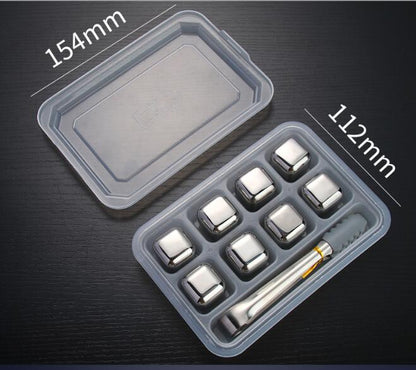 1PC  Stainless Steel Whisky Ice Cubes Quick Freezing Wine Beer Cooler Liquor Cooling Rocks KTV Accessories