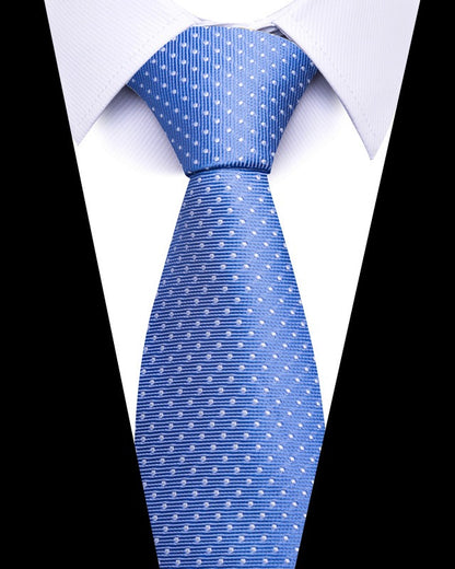 Men's 8cm Business Professional Striped Tie Wedding Suit Accessories Polyester Tie Men