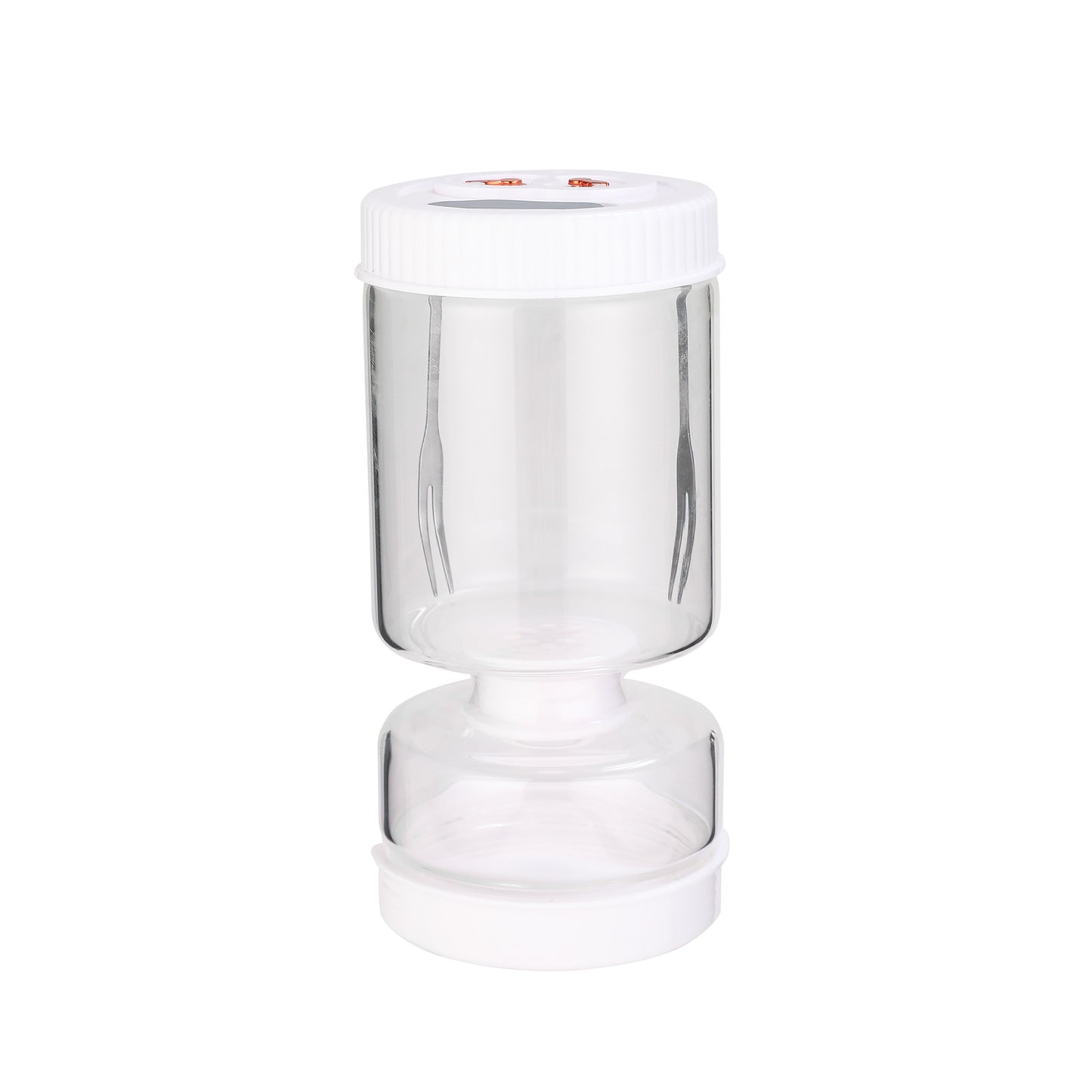 Circular Fifth Generation Dry-Wet Separation Pickle Jar: Sand Timer Glass Container