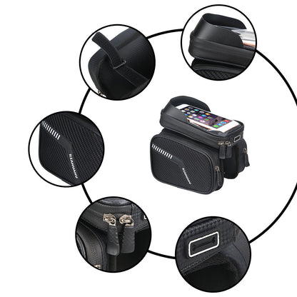 Bicycle Bag Front Beam Bag Mountain Bike Mobile Phone Front Hanging Bicycle Saddle Storage Bag Riding Equipment Accessories