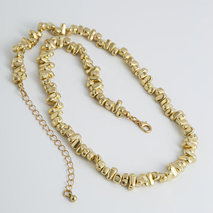European and American hip-hop niche alien bead necklace, men's fashion cross pendant, collarbone chain, men's accessories