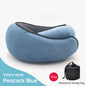 Memory Foam Neck Travel Pillow: Soft, 360° Head Support, for Home, Plane & Car