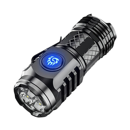 Factory Price Plastic Flashlight Rechargeable 3 LED 3000 Lumens 5 Modes Outdoor EDC Flashlight Power Outage Emergency Lighting