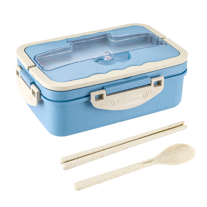 Portable lunch box for office workers students sealed microwaveable compartmentalized lunch box