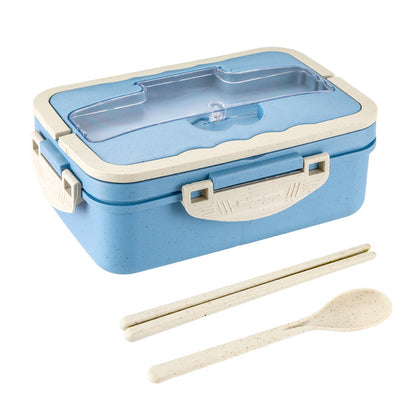 Portable lunch box for office workers students sealed microwaveable compartmentalized lunch box