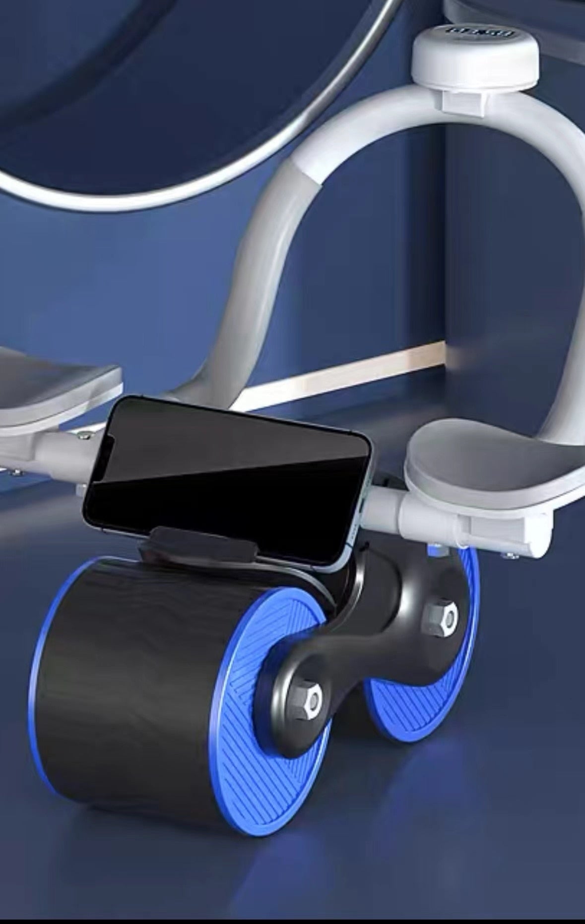 New Design Indoor Home Exercise Flat Elbow Supporter 2 Wheel Ab Trainer Automatic Rebound Abdominal Wheel Roller