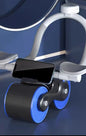 New Design Indoor Home Exercise Flat Elbow Supporter 2 Wheel Ab Trainer Automatic Rebound Abdominal Wheel Roller