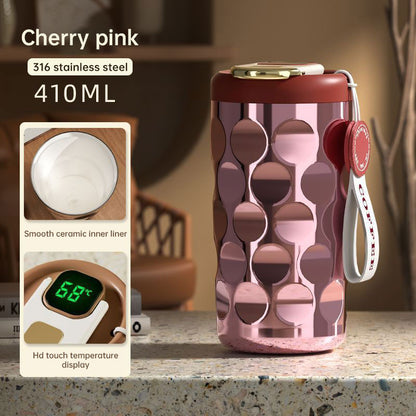 Ceramic Coffee Cup Stainless Steel Portable Intelligent Vacuum Mug