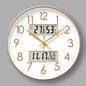 2025 New 10/12/14 - inch Electronic Calendar Wall Clock. Monitors temp & humidity. Dual - display. Mute. Quartz movement.