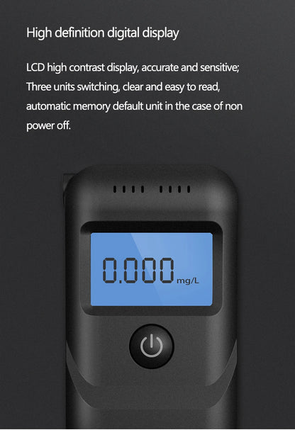 Hydsto Digital Alcohol Tester Professional Alcohol Detector Breathalyzer Police Alcotester LCD Display Drunk Driving Test