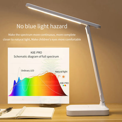 Led Table Lamp 3 Color Stepless Dimmable Touch Foldable USB Chargeable Desk Lamp Bedside Eye Protection Reading Night Light DC5V