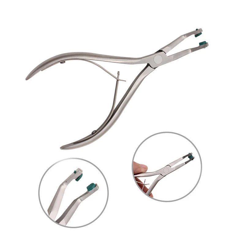 Dental Crown Remover Plier Forceps Removing Temporary Teeth Veneers Spreader Tooth Lab Dentistry Surgical Tool Rubber Tipped