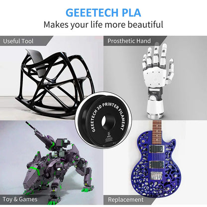 Geeetech Standard PLA Filament 1kg 1.75mm 3D Printer Plastic Material, Accuracy 0.03mm,Fit Most FDM Printer