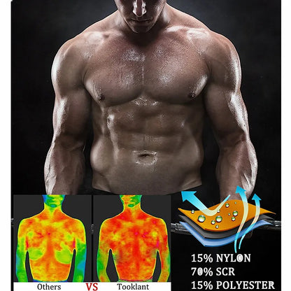 Men Body Shaper Waist Trainer Vest Slimming Shirt Sauna Sweat Vest Compression Undershirt Shapewear Fat Burner Workout Tank Tops