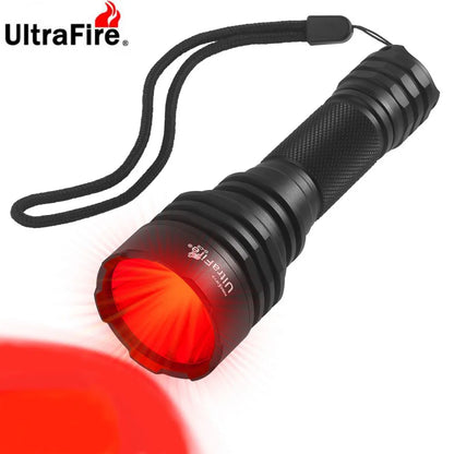 UltraFire C8 Red Light Flashlight Powerful Professional Tactical Hunting FlashLights Coyote Night Vision Lamp for Astronomy