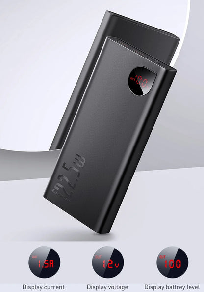 Baseus PD 22.5W Power Bank 10000mAh Portable Fast Charging Powerbank Type C USB-C PD Qucik Charge External Battery Charger