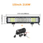 7D 20'' 23'' 45'' 216w 252w 288w 324w LED Light Bar Offroad Driving Lights Combo Work Light Bar 12v 24v Truck SUV ATV 4WD 4x4