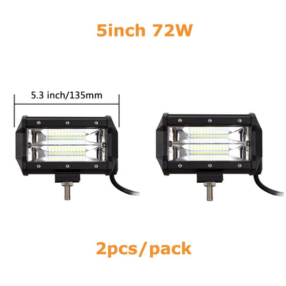 7D 20'' 23'' 45'' 216w 252w 288w 324w LED Light Bar Offroad Driving Lights Combo Work Light Bar 12v 24v Truck SUV ATV 4WD 4x4