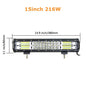 7D 20'' 23'' 45'' 216w 252w 288w 324w LED Light Bar Offroad Driving Lights Combo Work Light Bar 12v 24v Truck SUV ATV 4WD 4x4