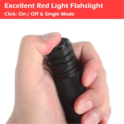 UltraFire C8 Red Light Flashlight Powerful Professional Tactical Hunting FlashLights Coyote Night Vision Lamp for Astronomy