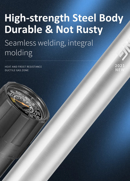 WEST BIKING Bike 120/160PSI Floor Pump High Pressure Cycling Pump Air Inflator Schrader Presta Valve Road MTB Bicycle Tire Pump