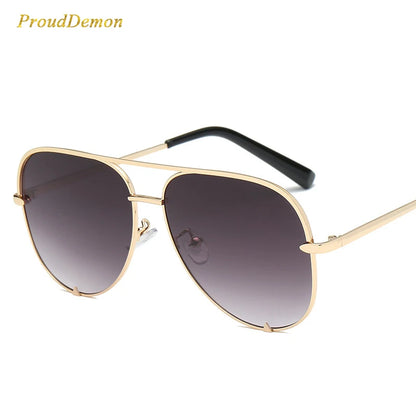 Fashion Gradient Metal Frame Pilot Sunglasses Men Women Classic Retro Driving Sun Glasses Brand Designer UV400