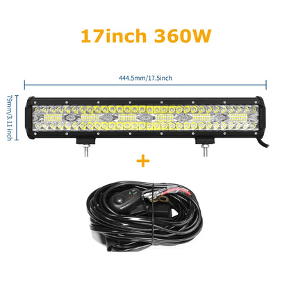 4-23 inch Off Road LED Light Bar 12V 24V 8D Combo Led Bar/Work Lights for Car Jeep Truck Suv 4x4 Atv Boat Lightbar Headlight