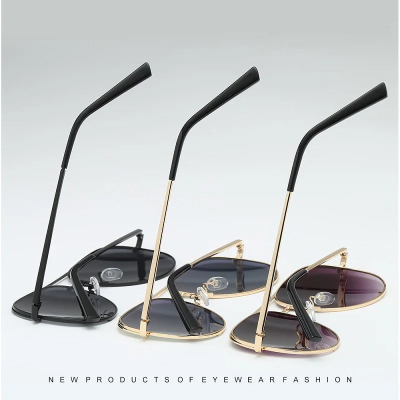 Fashion Gradient Metal Frame Pilot Sunglasses Men Women Classic Retro Driving Sun Glasses Brand Designer UV400