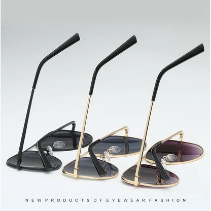Fashion Gradient Metal Frame Pilot Sunglasses Men Women Classic Retro Driving Sun Glasses Brand Designer UV400