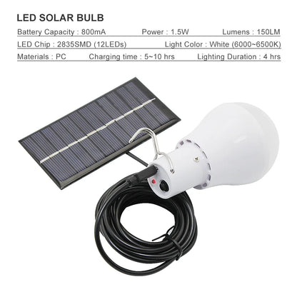 New Useful Energy Conservation USB 5W Portable camping light Led Charged Bulb Light Charged Solar Energy Lamp Outdoor Lighting