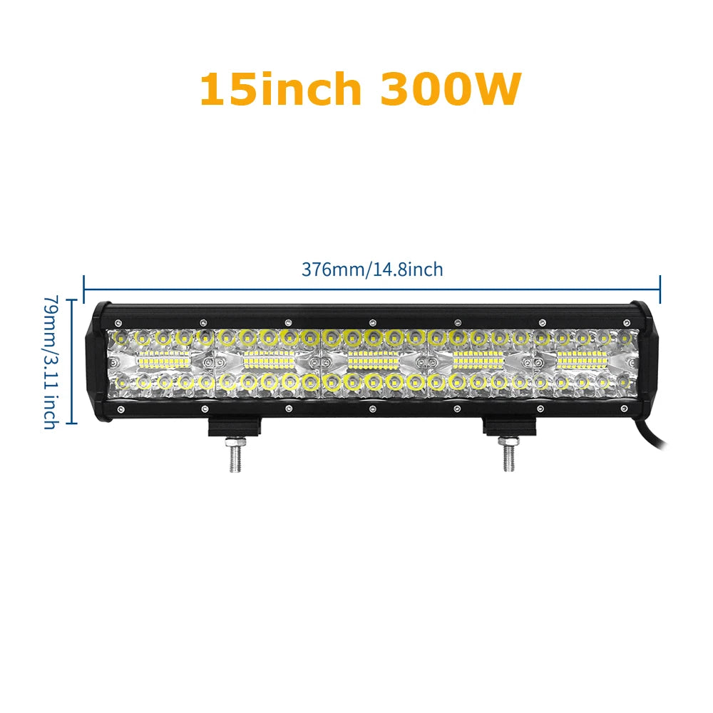 4-23 inch Off Road LED Light Bar 12V 24V 8D Combo Led Bar/Work Lights for Car Jeep Truck Suv 4x4 Atv Boat Lightbar Headlight